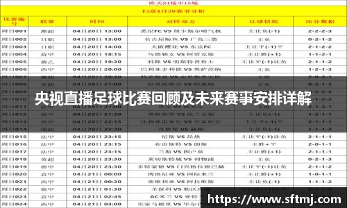 央视直播足球比赛回顾及未来赛事安排详解