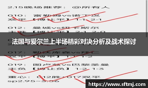 法国与爱尔兰上半场精彩对决分析及战术探讨